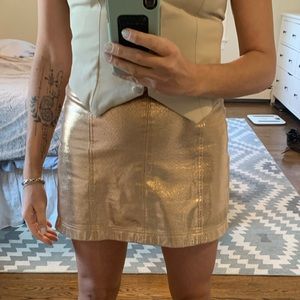 Wild Fable rose gold mini skirt size 6